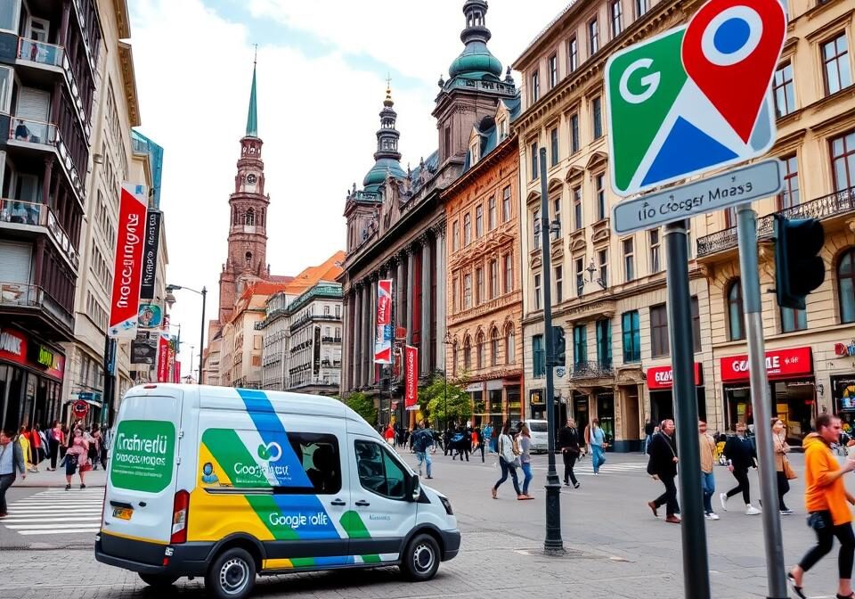 reklama firmy transportowej Google Maps Wrocław