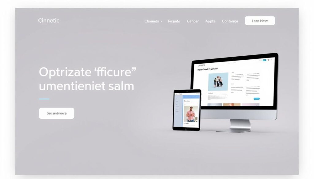 A modern, visually appealing website with a sleek, minimalist design, showcasing a clean and organized layout focused on optimizing user experience. The page features a subtle color palette, with muted tones and strategic use of white space to highlight key elements. The layout is responsive, adapting seamlessly to various screen sizes. Subtle animations and micro-interactions guide the user through the content, creating a smooth and engaging browsing experience. The overall aesthetic conveys a sense of professionalism and attention to detail, reflecting the importance of effective website optimization for seo success.