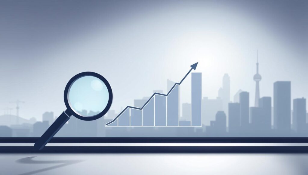 A serene and modern illustration depicting the key benefits of search engine optimization. In the foreground, a stylized magnifying glass icon symbolizes increased online visibility and discoverability. The middle ground showcases a line graph with an upward trajectory, representing enhanced web traffic and lead generation. In the background, a simplified city skyline conveys the idea of business growth and expansion, all achieved through effective search engine positioning. The overall aesthetic is clean, minimalist, and professional, complementing the informative nature of the article. Soft lighting and a muted color palette create a sense of calm and sophistication.