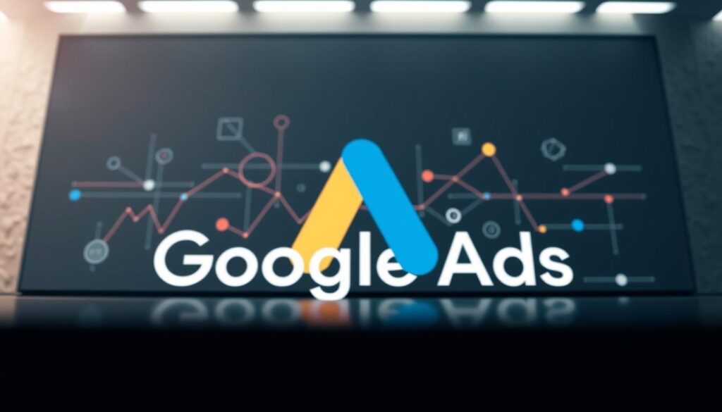 A visually striking video advertisement campaign for Google Ads, showcasing a clean, minimalist aesthetic. In the foreground, a sleek, high-contrast presentation of the Google Ads logo, captured through a wide-angle lens with a shallow depth of field, creating a sense of focus and clarity. The middle ground features a dynamic array of geometric shapes and lines, representing the various targeting and optimization tools within the Google Ads platform. In the background, a softly lit, textured backdrop adds depth and a sense of sophistication, conveying the power and versatility of the Google Ads service. The overall mood is one of elegance, professionalism, and technological prowess, aligning perfectly with the article's focus on the cost and performance of Google Ads.